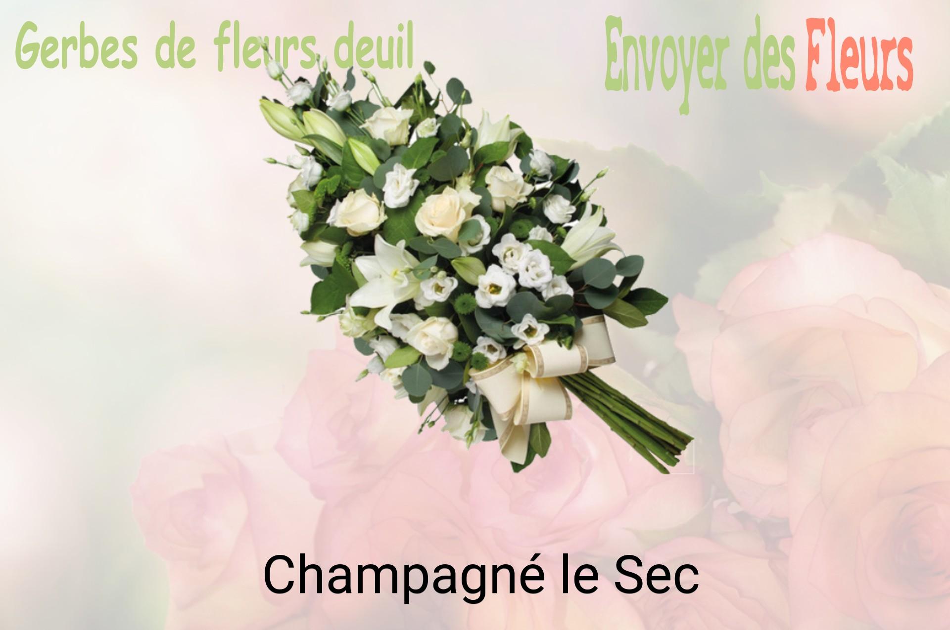 Gerbe de fleurs de deuil livrée à Champagné-le-Sec
